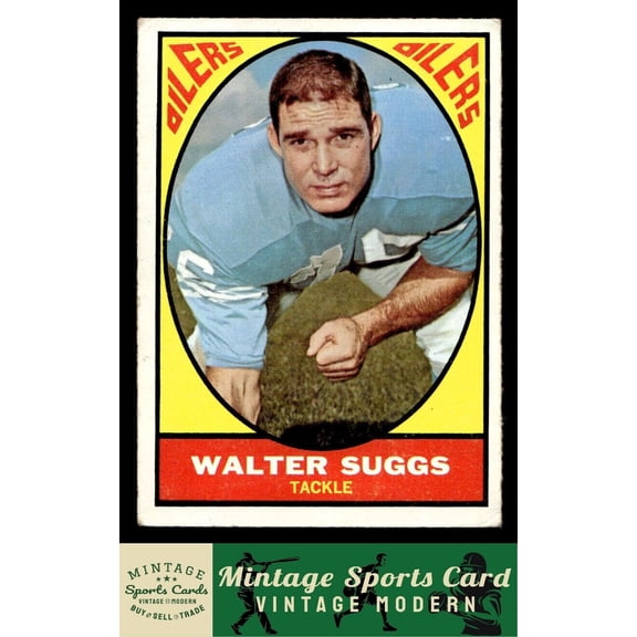 1967 Topps Walt Suggs #55 Houston Oilers Football Card