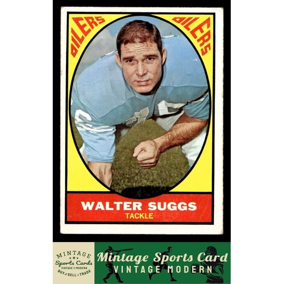 1967 Topps Walt Suggs #55 Houston Oilers NFL Football Trading Card