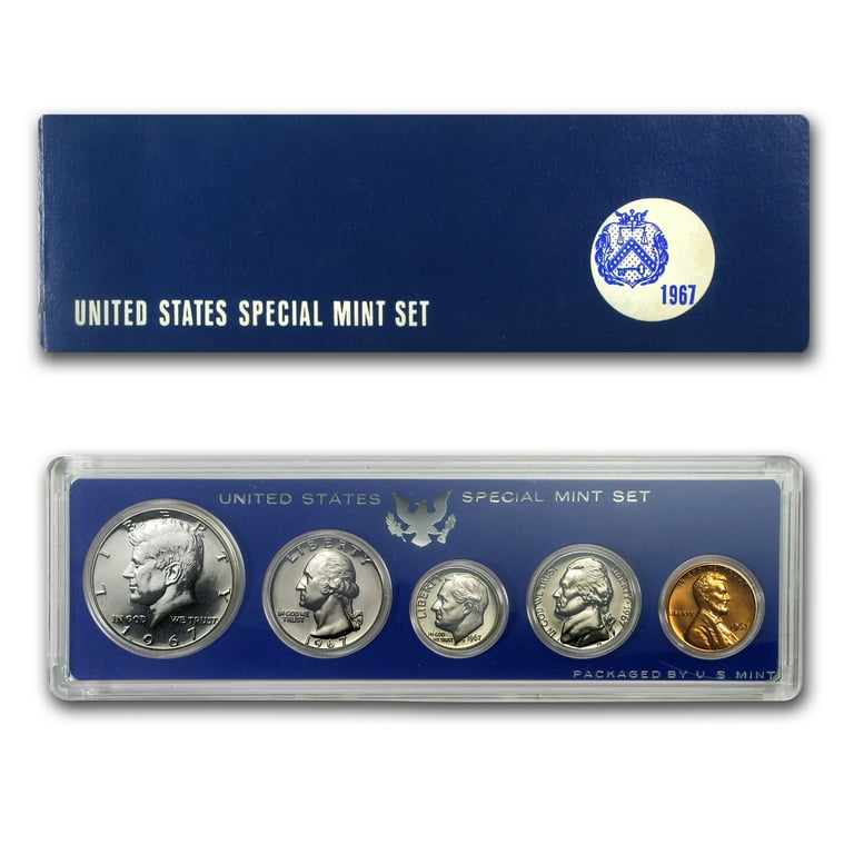 アメリカ合衆国の硬貨（1967年頃）ミントセット 1967 U.S. Special Mint Set with Nickel Coin - Walmart.com
