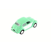 1967 Volkswagen Classical Beetle Hardtop, Green - Kinsmart 2540DC/2 - 1/64 Scale Diecast Model Car