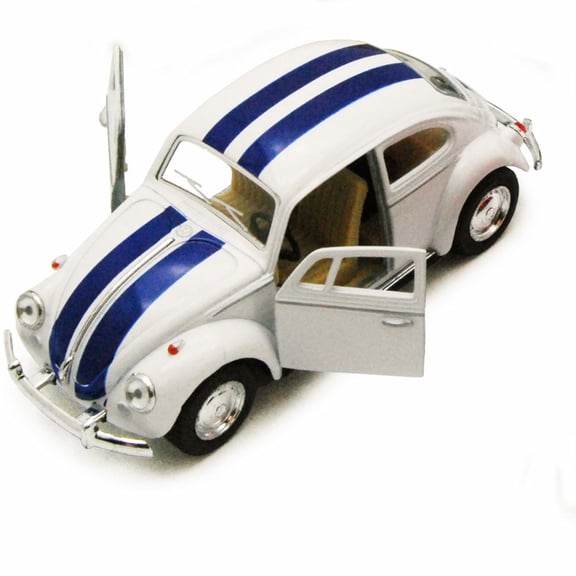1967 Volkswagen Classical Beetle, White - Kinsmart 5057DWS - 1/32 scale Diecast Model Toy Car (Brand New, but NOT IN BOX)