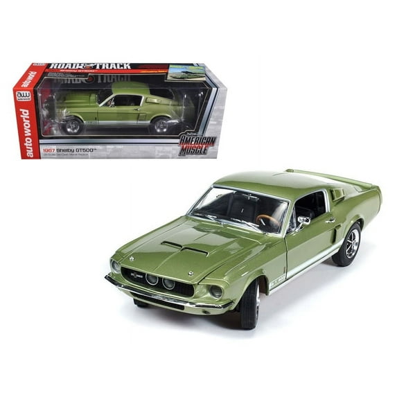 1967 Ford Shelby Mustang GT500 GT 500 Light Green Limited to 1500pc 1/18 Diecast Model Car by Autoworld