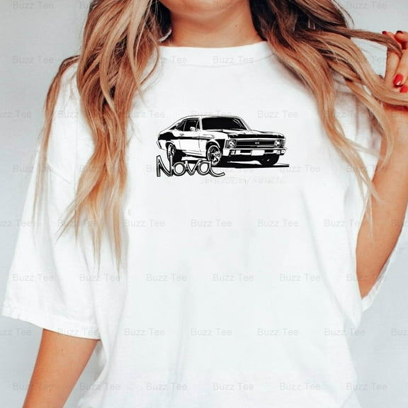 1968-1972 Nova Classic American Muscle Car Fan Graphic V1130975 New Unisex T-Shirt, up to 5XL