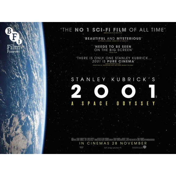 1968 2001 A Space Odyssey Movie Poster Hal 9000 Stanley Kubrick UNFRAMED PAPER POSTER, Home Decor