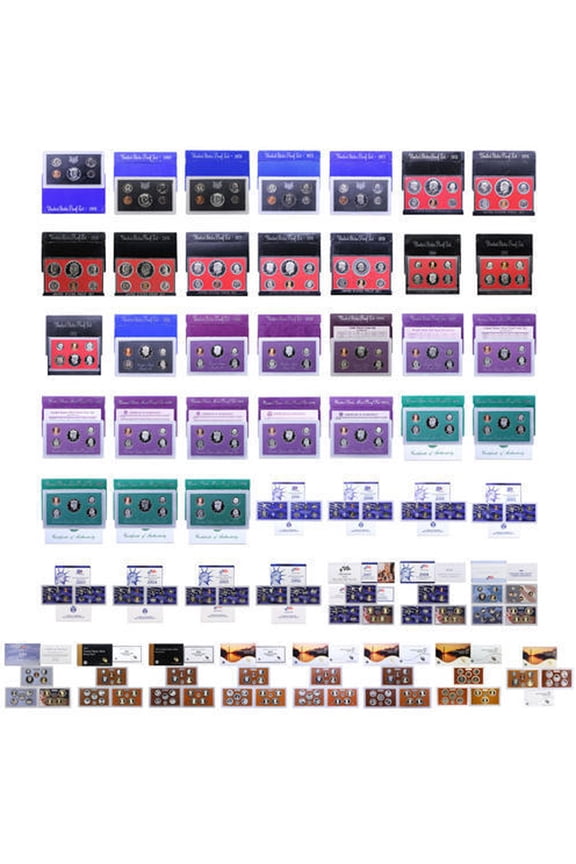 1968-2017 U.S. Proof Set Run - 399 Coins Total - Multi-Era OGP Collection