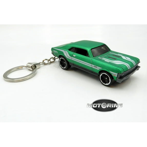 1968 '68 Chevy Nova Green Car Rare Novelty Keychain 1:64 Diecast