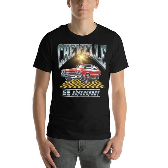1968 Chevelle SS Muscle Car | Vintage 70's Era Auto Shirt (Black, 3XL)