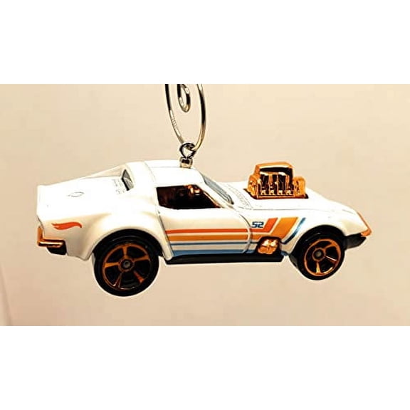 1968 Chevy Corvette Christmas Ornament 1:64 White
