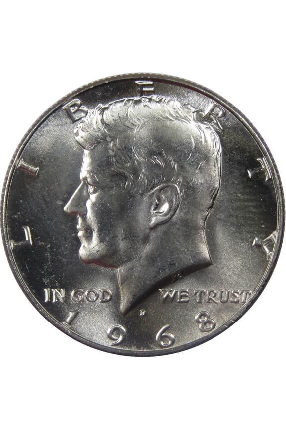 1968 D Kennedy Half Dollar BU Uncirculated Mint State 40% Silver 50c US Coin
