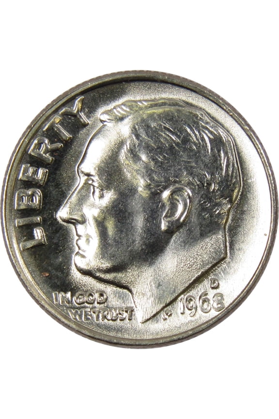 1968 D Roosevelt Dime BU Uncirculated Mint State 10c US Coin Collectible