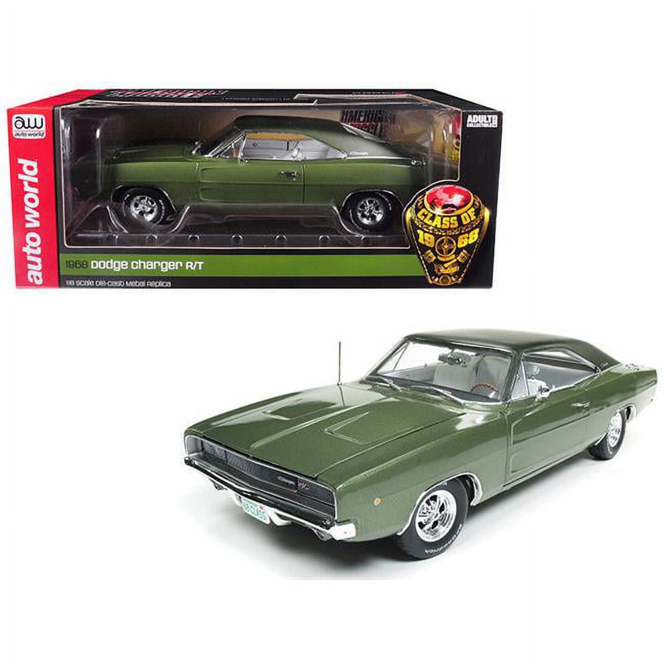 1/18 1968 DODGE CHARGER ORANGE WITH BLACK TOP 