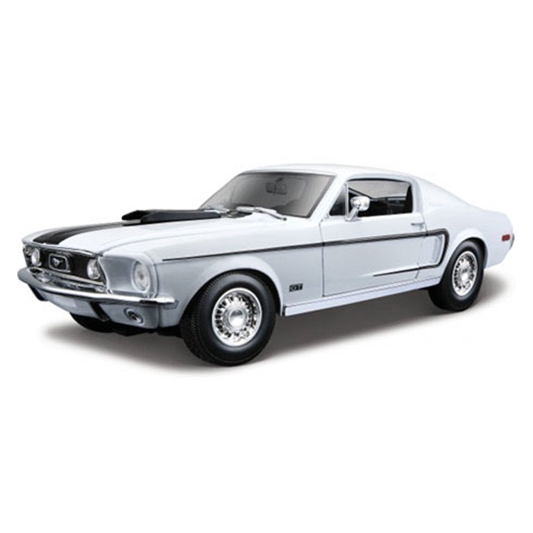 1968 Ford Mustang GT Cobra, White - Maisto 31167 - 1/18