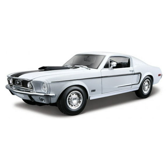 1968 Ford Mustang GT Cobra, White - Maisto 31167 - 1/18 Scale Diecast Model Toy Car