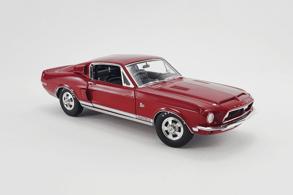 1968 Ford Mustang Shelby GT500 KR Ad Car, Candy Apple Red - Acme A1801849 - 1/18 scale Diecast Car