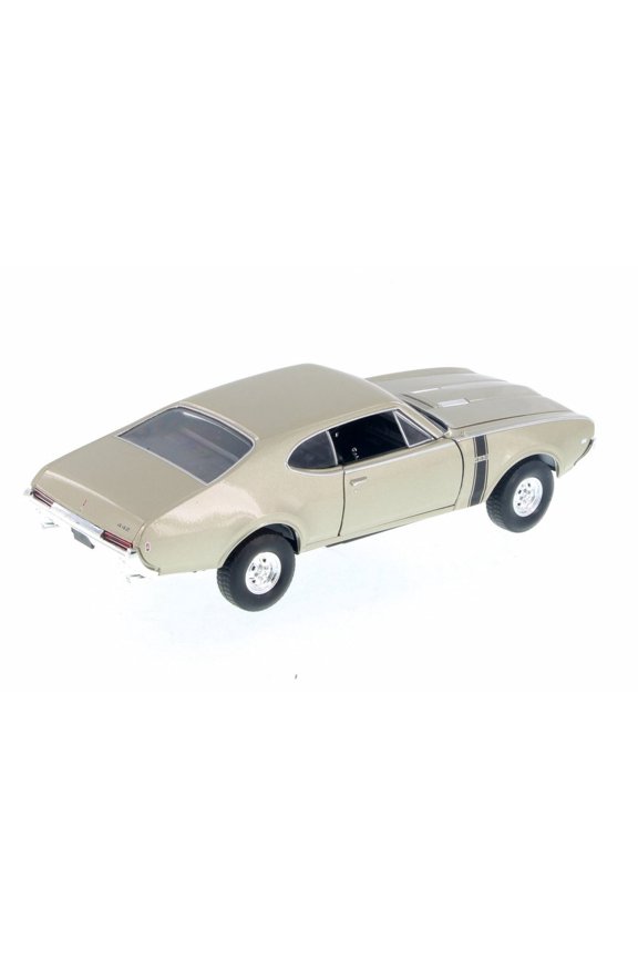 1968 Oldsmobile 442 Hard Top, Gold - Welly 24024 - 1/24 Scale Diecast Model Toy Car (Brand New but NO BOX)