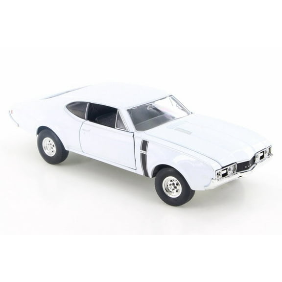 1968 Oldsmobile 442 Hard Top, White - Welly 24024 - 1/24 Scale Diecast Model Toy Car (Brand New but NO BOX)