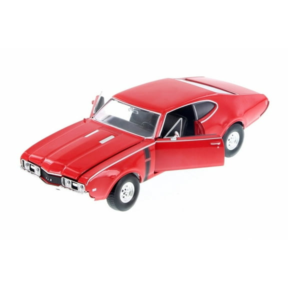 1968 Oldsmobile 442, Red - Welly 24024WR - 1/24 Scale Diecast Model Toy Car