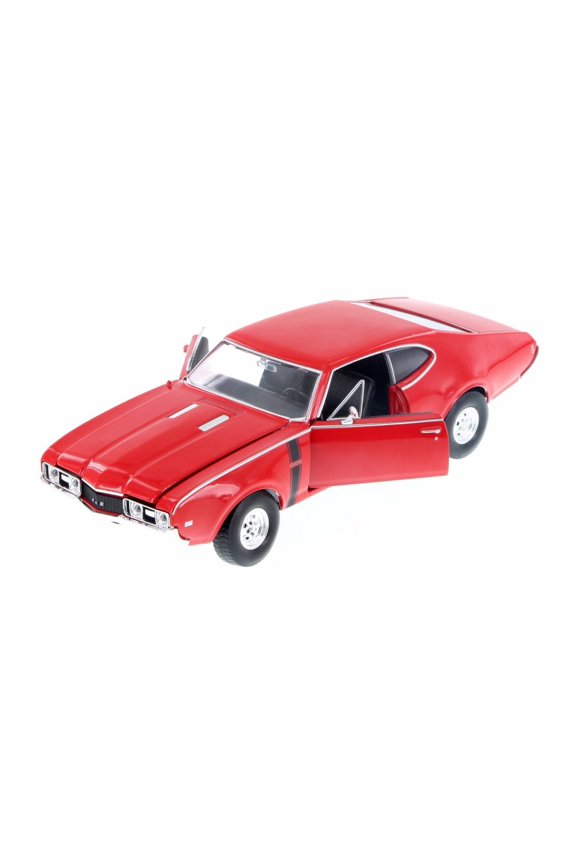 1968 Oldsmobile 442, Red - Welly 24024WR - 1/24 Scale Diecast Model Toy Car