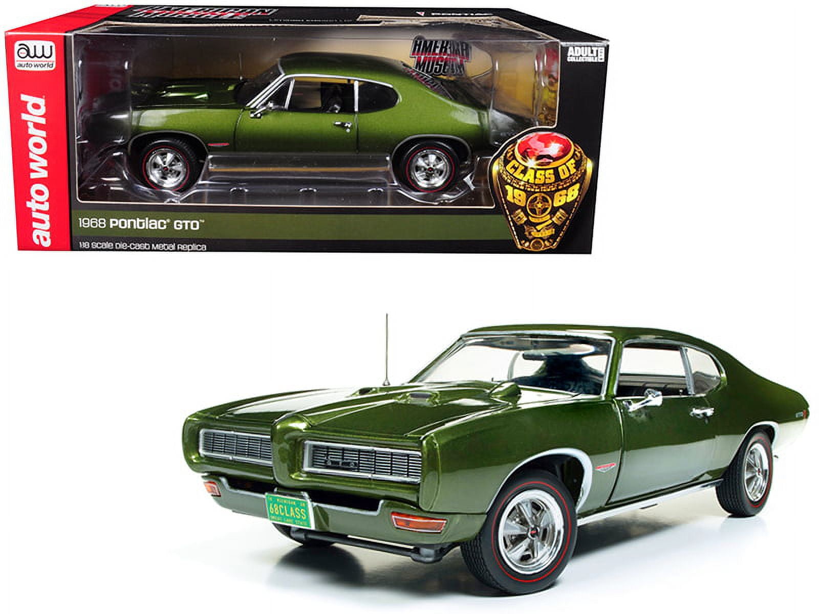 ミニカー 1968 Pontiac gto bossman 1968 Pontiac Royal Bobcat GTO Hard Top, Solar Red - Auto World