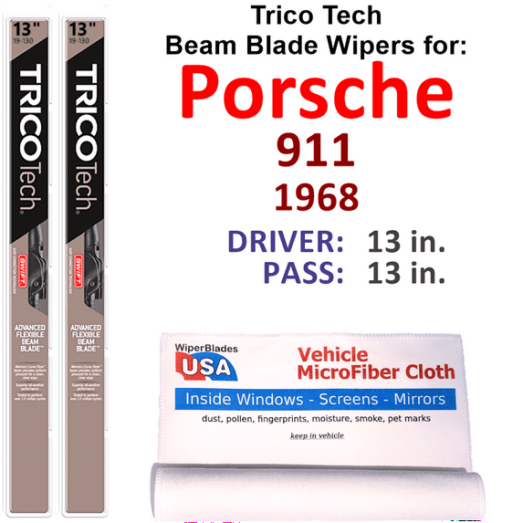 1968 Porsche 911 Beam Blade Wipers (Set of 2)