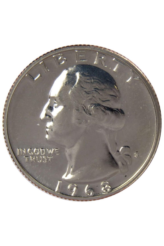 1968 S Washington Quarter Choice Proof 25c US Coin Collectible
