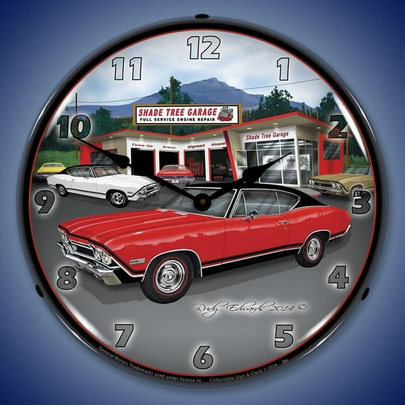 1968 SS Chevelle Wall Clock, Lighted