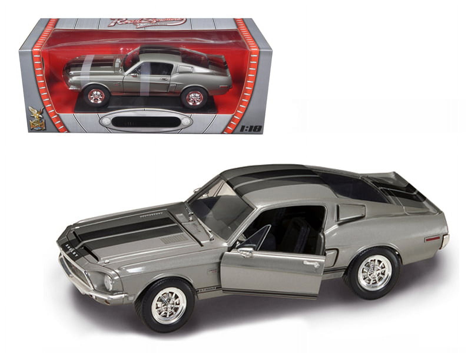Lucky Road Signature 1968 Shelby GT-500KR Red w/ White 1:18