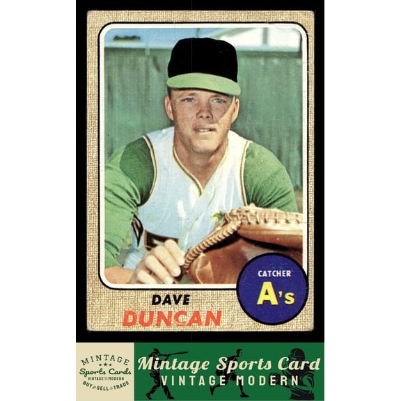 1968 Topps #261 Dave Duncan Oakland Athletics Baseball Card