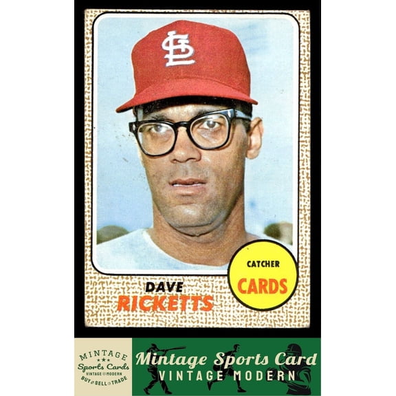 1968 Topps Dave Ricketts #46 St. Louis Cardinals Baseball Card