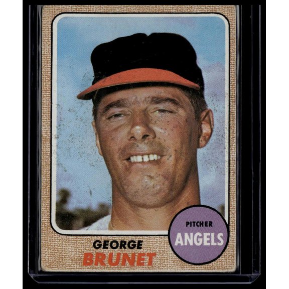 1968 Topps George Brunet #347 Angels MLB Baseball Trading Card