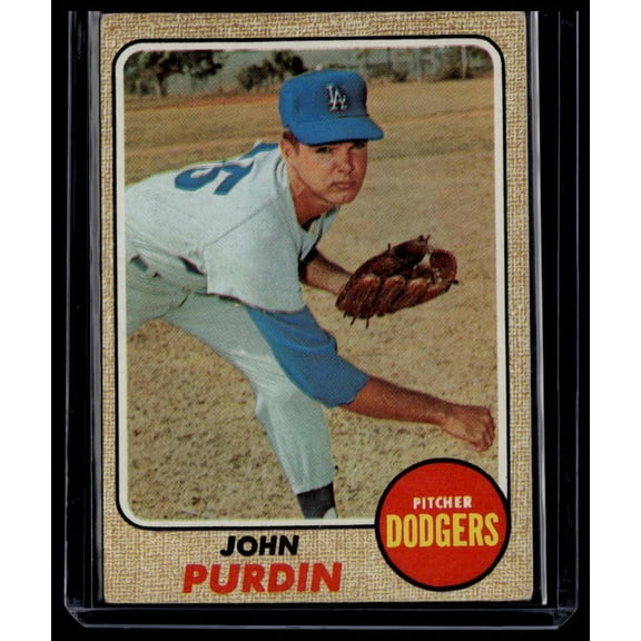 1968 Topps John Purdin #336 Los Angeles Dodgers MLB Baseball Trading Card