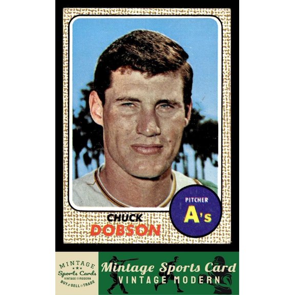 1968 Topps Oakland Athletics Chuck Dobson #62 Baseball Card