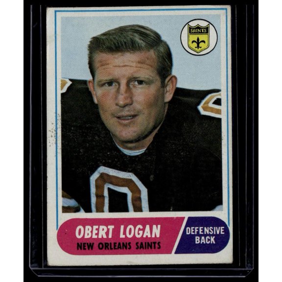 Very Good 1968 Topps Obert Logan #4 New Orleans Saints Football Card
