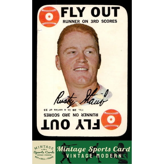 1968 Topps Rusty Staub Houston Astros #28 Game Baseball Card