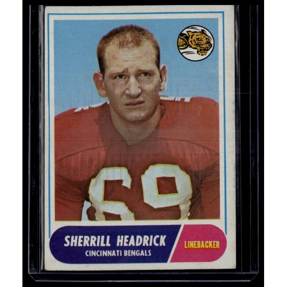 1968 Topps Sherrill Headrick #96 Cincinnati Bengals NFL FOOTBALL Trading Card