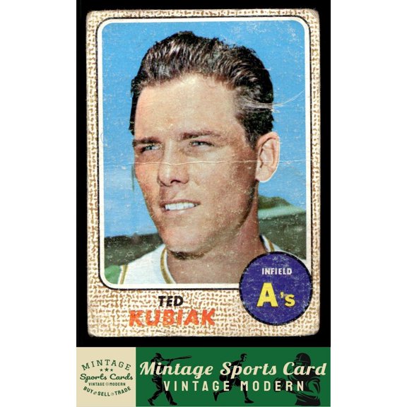 1968 Topps 79 Ted Kubiak Oakland Athletics RC Baseball Card