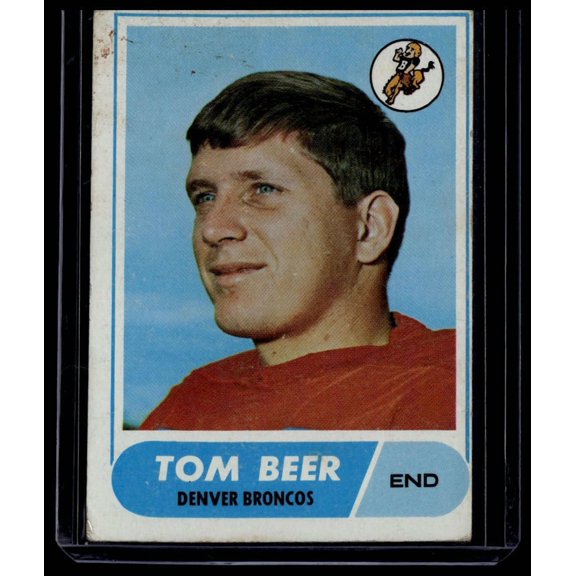 1968 Topps Tom Beer #42 Denver Broncos NFL FOOTBALL Trading Card