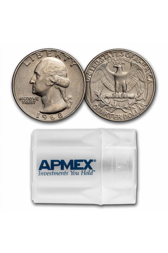 1968 Washington Quarter 40-Coin Roll BU