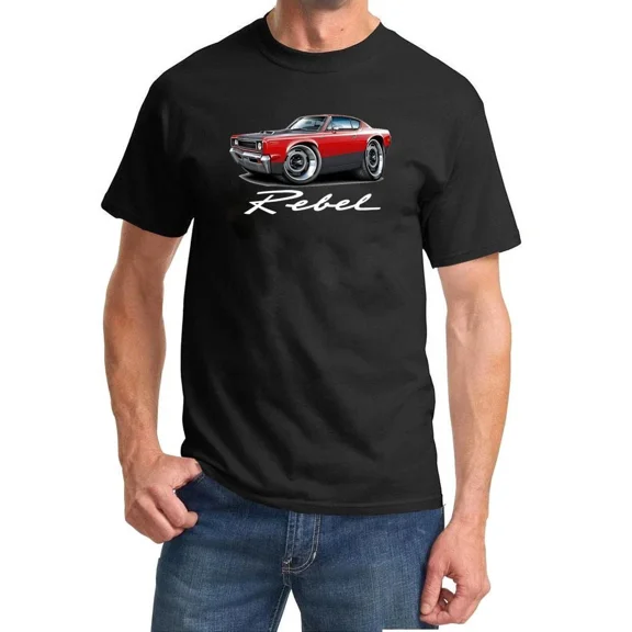 1969 1970 AMC Rebel Machine Full Color Tshirt NEW FREE SHIPPING