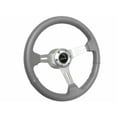 thumbnail image 1 of 1969 - 1989 Chevrolet Camaro S6 Grey Leather Steering Wheel Brushed Kit | 68-69 Camaro Emblem, 1 of 2