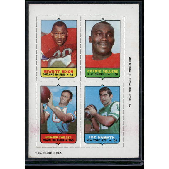 1969 4 In 1 JOE NAMATH/SELLERS/DIXON/TWILLEY