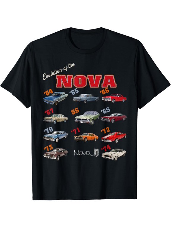 1969 72 63 64 65 66 67 68 70 71 73 74 Chevys Nova Evolution Graphic T-Shirt