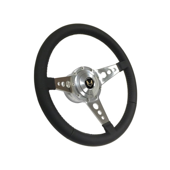 1969-94 Pontiac Gold Firebird S9 Premium Leather Steering Wheel Kit, Billet Kit