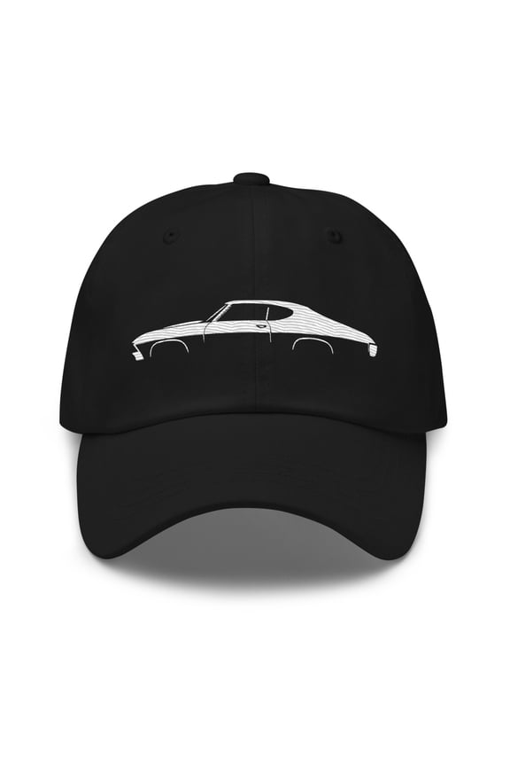 1969 Chevelle Dad hat for Chevy Classic Car Owners Enthusiasts Muscle Cars Cap (Black)