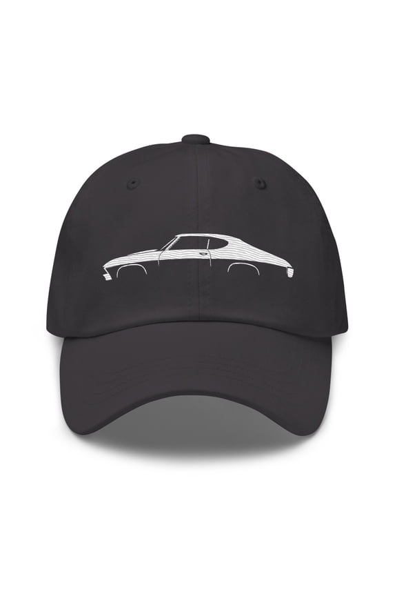 1969 Chevelle Dad hat for Chevy Classic Car Owners Enthusiasts Muscle Cars Cap (Dark Grey)