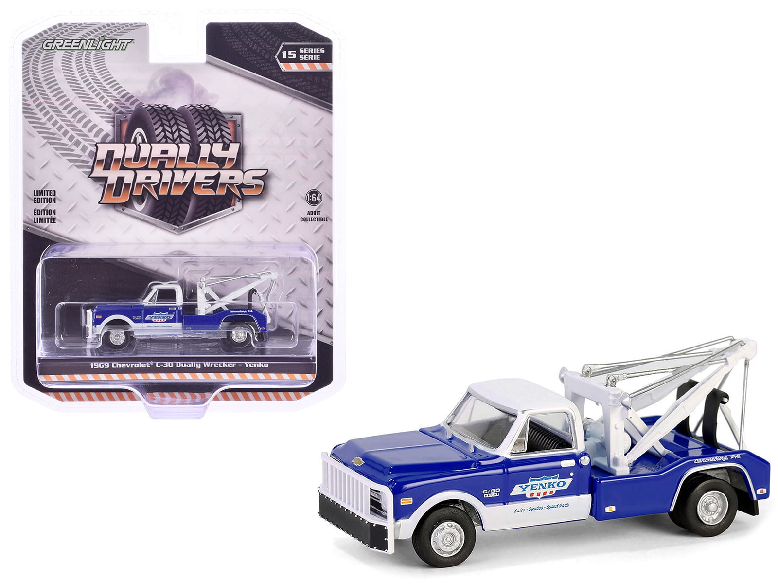 Greenlight Collectibles #46150-A 1:64 1969 Chevrolet C30 Dually Wrecker