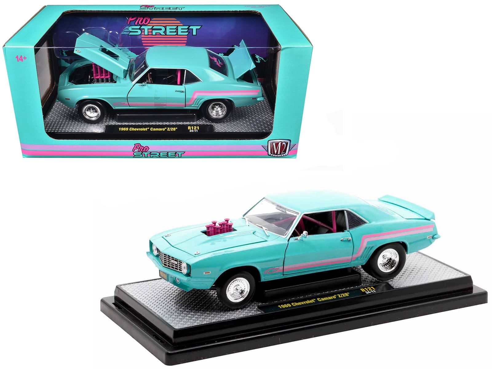 1969 Chevrolet Camaro Z/28 Light Blue with Pink Stripes 1969 Chevrolet Camaro Z/28 Light Blue with Pink Stripes