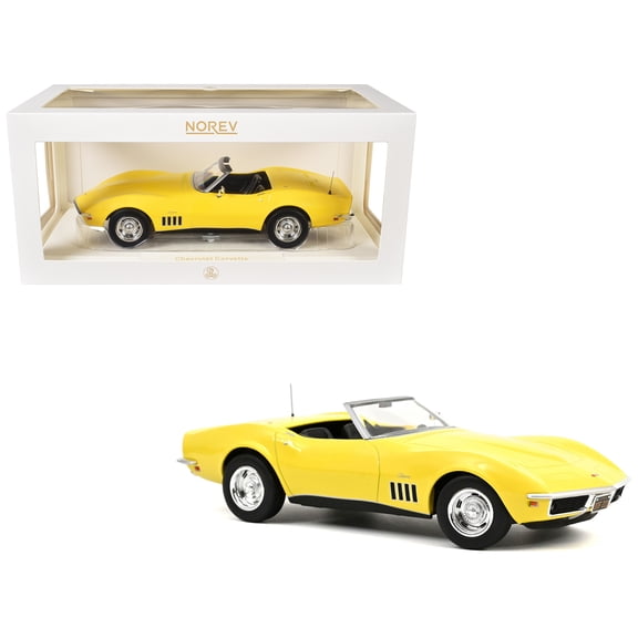 1969 Chevrolet Corvette Cabriolet Daytona Yellow 1/18 Diecast Model Car by Norev