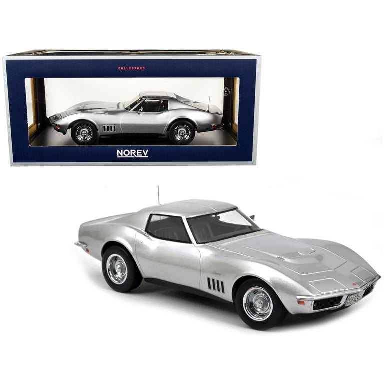 1969 Chevrolet Corvette Silver Metallic 1 18 Diecast Model Car by Norev