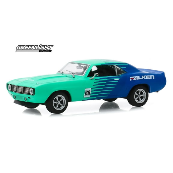 1969 Chevy Camaro, #88 Falken Tires - Greenlight 86343 - 1/43 scale Diecast Model Toy Car